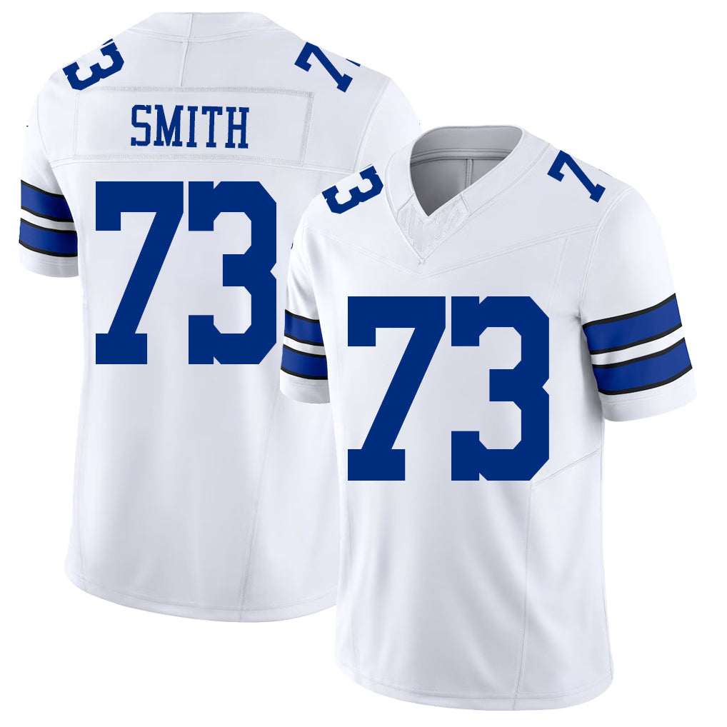 Dallas #73 Smith Player Football V Neck Short Sleeve White Jersey Tyler For Men Youth Women Gift