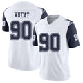 Dallas #90 Wheat Player Football V Neck Short Sleeve Jersey White Tyrus For Men Youth Women Gift