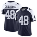Dallas #48 Childress Player Football V Neck Short Sleeve Jersey Navy Zion For Men Youth Women Gift