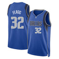 Dallas #32 Flagg Player Basketball Sleeveless Blue Jersey Cooper For Adult Youth