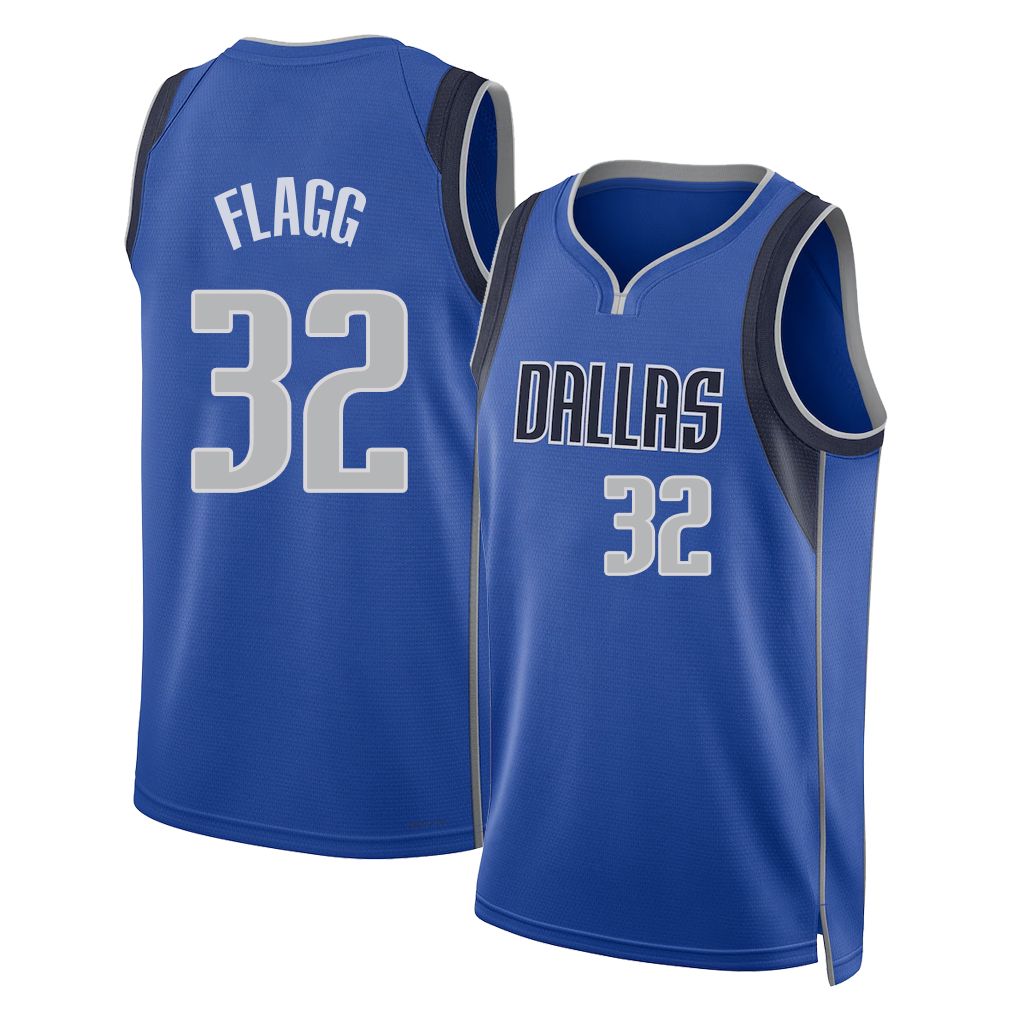 Dallas #32 Flagg Player Basketball Sleeveless Blue Jersey Cooper For Adult Youth