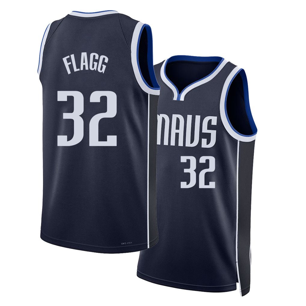 Dallas #32 Flagg Player Basketball Sleeveless Navy Jersey Cooper For Adult Youth