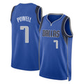 Dallas #7 Powell Player Basketball Sleeveless Blue Jersey Dwight For Adult Youth