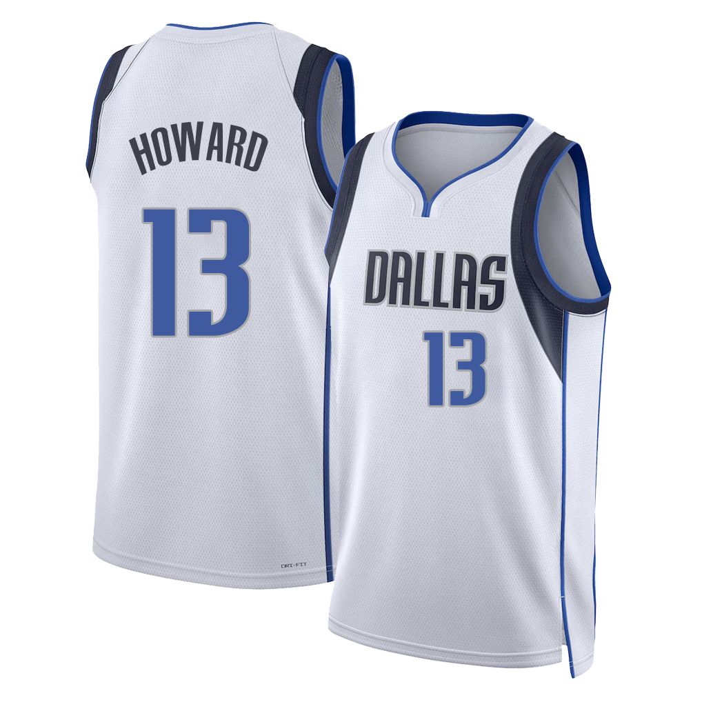 Dallas #13 Howard Player Basketball Sleeveless White Jersey Jett For Adult Youth