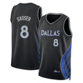 Dallas #8 Sasser Player Basketball Sleeveless Black Jersey Marcus For Adult Youth