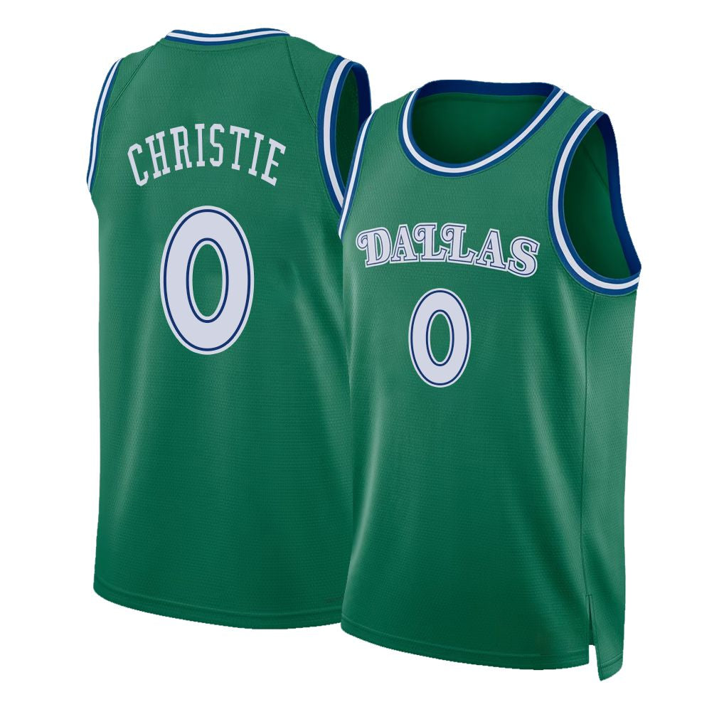 Dallas #0 Christie Player Basketball Sleeveless Green Jersey Max For Adult Youth