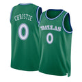 Dallas #0 Christie Player Basketball Sleeveless Green Jersey Max For Adult Youth