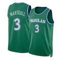 Dallas #3 Marshall Player Basketball Sleeveless Green Jersey Naji For Adult Youth