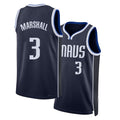 Dallas #3 Marshall Player Basketball Sleeveless Navy Jersey Naji For Adult Youth