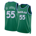Dallas #55 De Larrea Player Basketball Sleeveless Green Jersey Sergio For Adult Youth