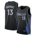 Dallas #13 Biberovic Player Basketball Sleeveless Black Jersey Tarik For Adult Youth