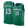 Dallas #13 Biberovic Player Basketball Sleeveless Green Jersey Tarik For Adult Youth
