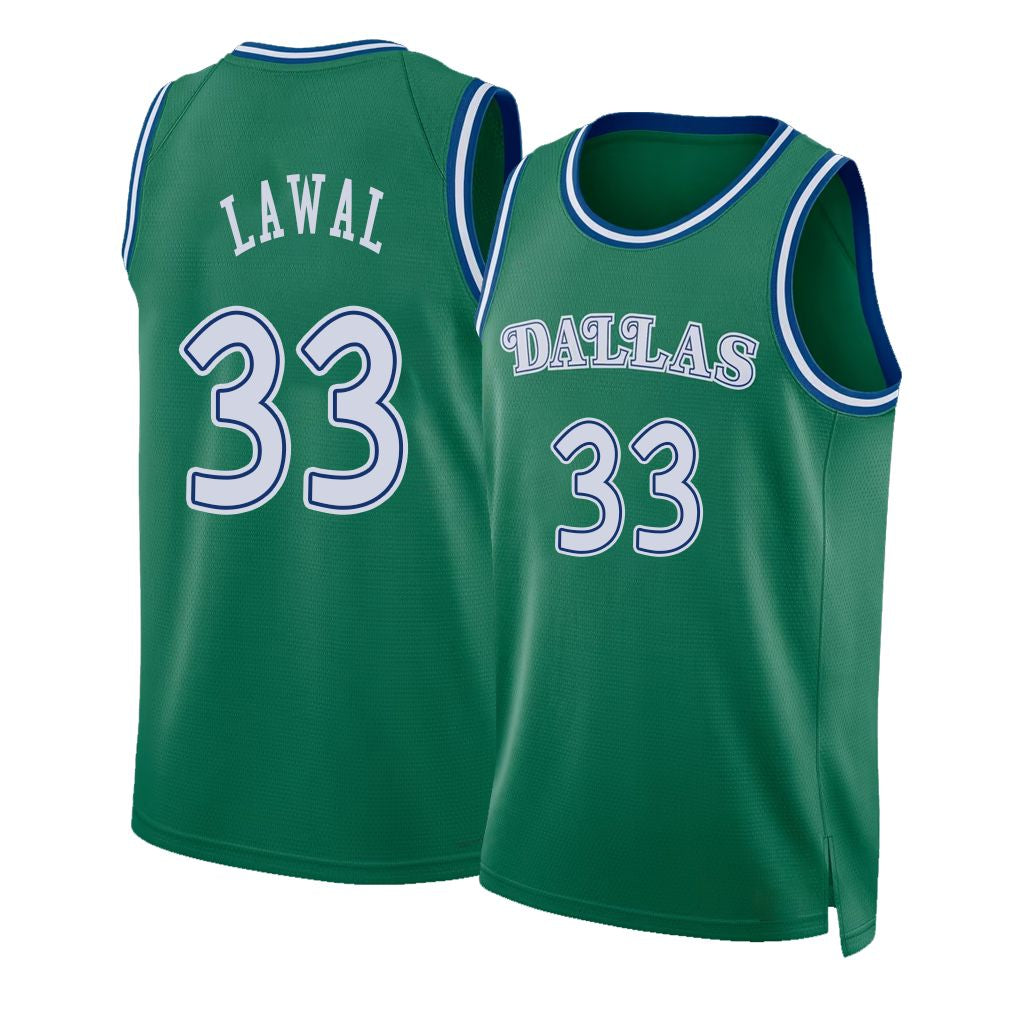 Dallas #33 Lawal Player Basketball Sleeveless Green Jersey Tobi For Adult Youth