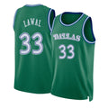 Dallas #33 Lawal Player Basketball Sleeveless Green Jersey Tobi For Adult Youth