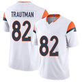 Denver #82 Trautman Player Football V Neck Short Sleeve White Jersey Adam For Men Youth Women Gift