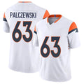 Denver #63 Palczewski Player Football V Neck Short Sleeve White Jersey Alex For Men Youth Women Gift