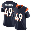 Denver #49 Singleton Player Football V Neck Short Sleeve Navy Jersey Alex For Men Youth Women Gift