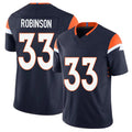 Denver #33 Robinson Player Football V Neck Short Sleeve Navy Jersey Jaden For Men Youth Women Gift