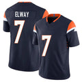 Denver #7 Elway Player Football V Neck Short Sleeve Navy Jersey John For Men Youth Women Gift