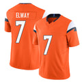 Denver #7 Elway Player Football V Neck Short Sleeve Jersey Orange John For Men Youth Women Gift