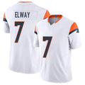 Denver #7 Elway Player Football V Neck Short Sleeve White Jersey John For Men Youth Women Gift