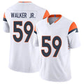 Denver #59 Walker Jr. Player Football V Neck Short Sleeve White Jersey Johnny For Men Youth Women Gift