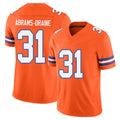 Denver #31 Abrams-Draine Player Football V Neck Short Sleeve Orange Jersey Kris For Men Youth Women Gift