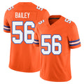 Denver #56 Bailey Player Football V Neck Short Sleeve Orange Jersey Levelle For Men Youth Women Gift