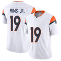 Denver #19 Mims Jr. Player Football V Neck Short Sleeve White Jersey Marvin For Men Youth Women Gift