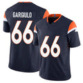 Denver #66 Gargiulo Player Football V Neck Short Sleeve Navy Jersey Nick For Men Youth Women Gift