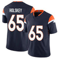 Denver #65 Holskey Player Football V Neck Short Sleeve Navy Jersey Reid For Men Youth Women Gift