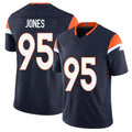 Denver #95 Jones Player Football V Neck Short Sleeve Navy Jersey Sai'vion For Men Youth Women Gift