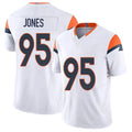 Denver #95 Jones Player Football V Neck Short Sleeve White Jersey Sai'vion For Men Youth Women Gift