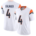 Denver #4 Ehlinger Player Football V Neck Short Sleeve White Jersey Sam For Men Youth Women Gift