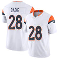 Denver #28 Badie Player Football V Neck Short Sleeve White Jersey Tyler For Men Youth Women Gift