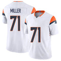 Denver #71 Miller Player Football V Neck Short Sleeve White Jersey Tyler For Men Youth Women Gift