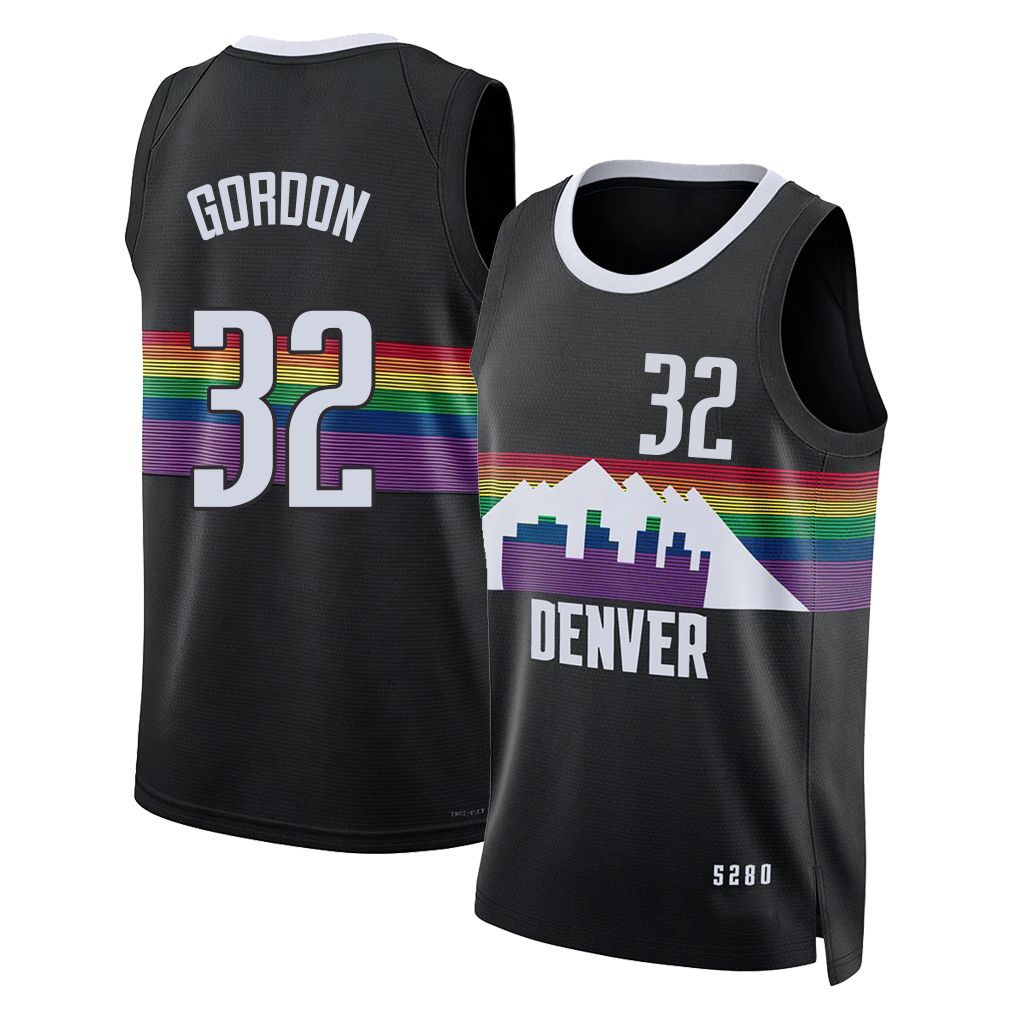 Denver #32 Gordon Player Basketball Sleeveless Black Jersey Aaron For Adult Youth