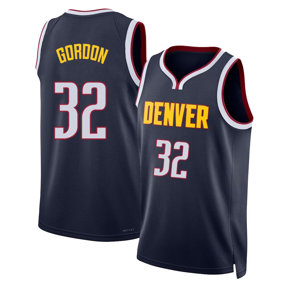 Denver #32 Gordon Player Basketball Sleeveless Navy Jersey Aaron For Adult Youth