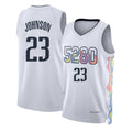 Denver #23 Johnson Player Basketball Sleeveless White Jersey Cameron For Adult Youth