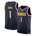 Denver #1 Jones Player Basketball Sleeveless Navy Jersey Curtis For Adult Youth
