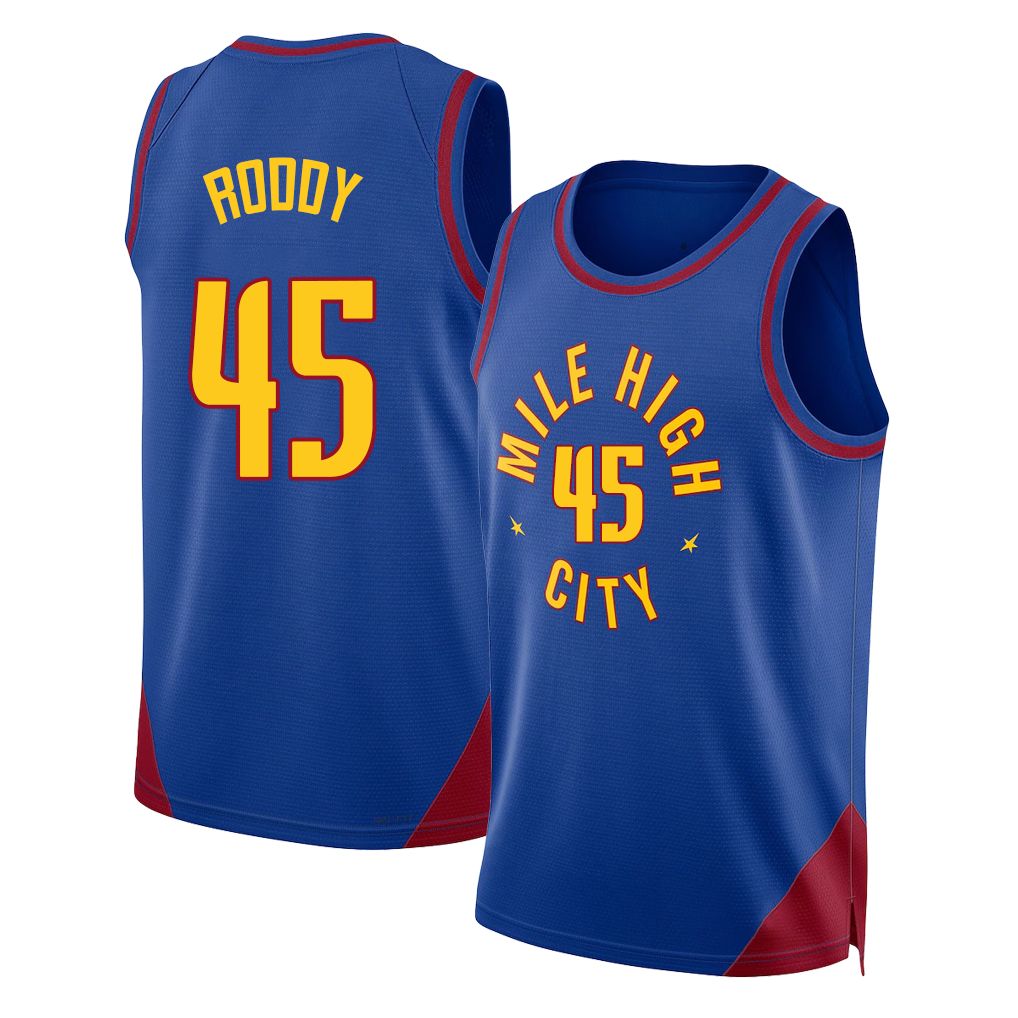Denver #45 Roddy Player Basketball Sleeveless Blue Jersey David For Adult Youth