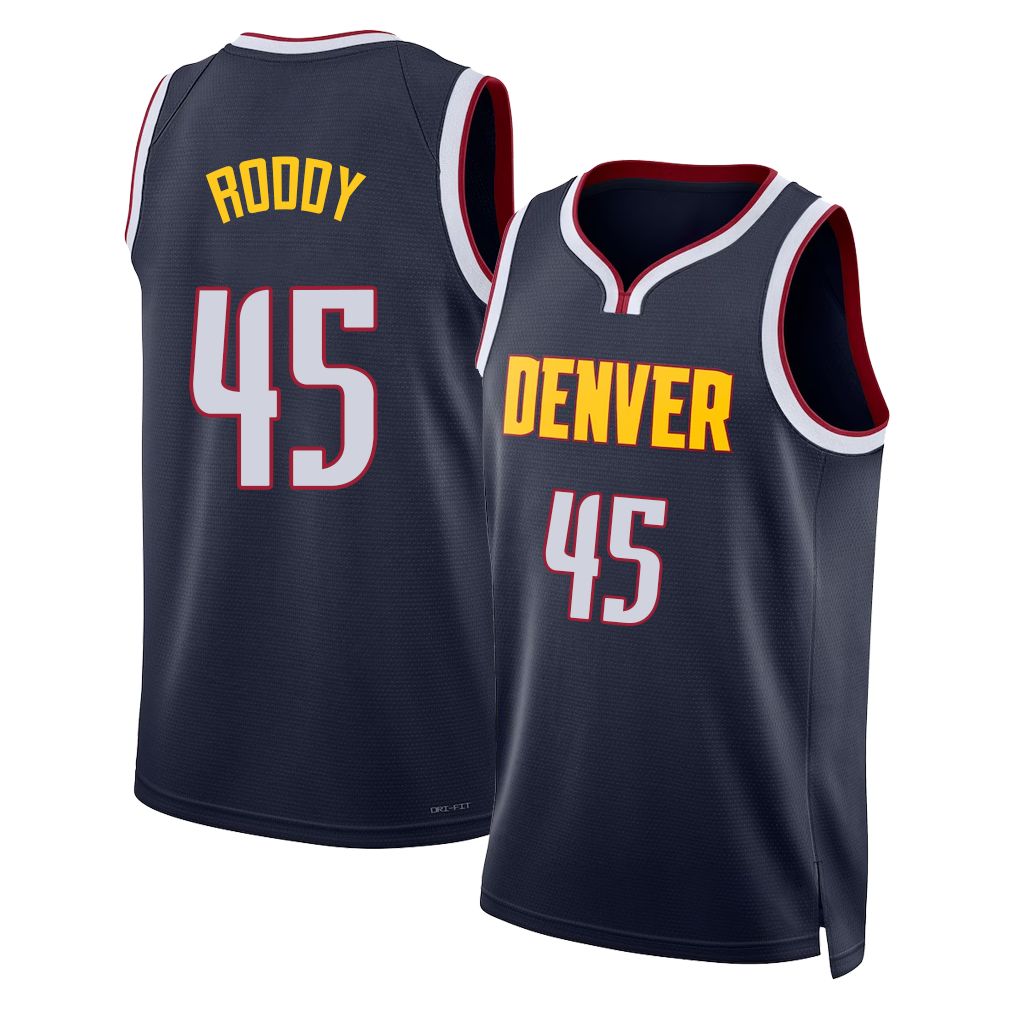 Denver #45 Roddy Player Basketball Sleeveless Navy Jersey David For Adult Youth