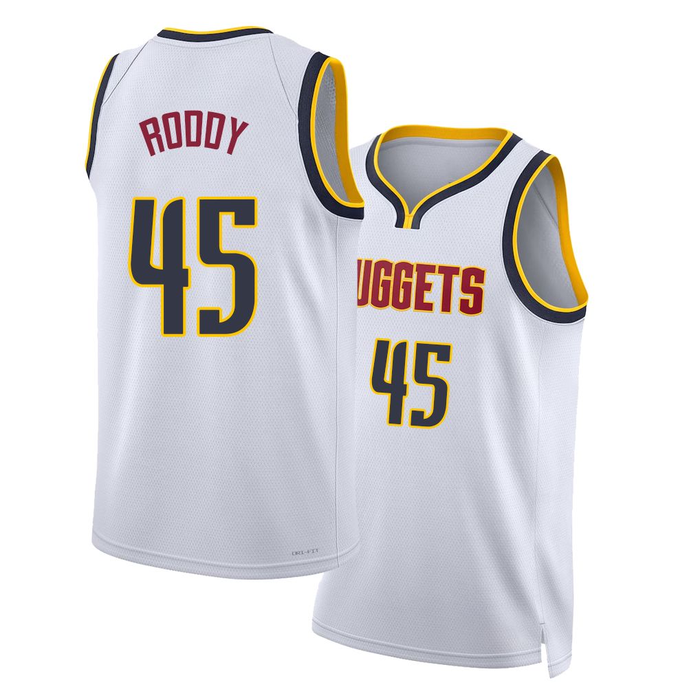 Denver #45 Roddy Player Basketball Sleeveless White Jersey David For Adult Youth