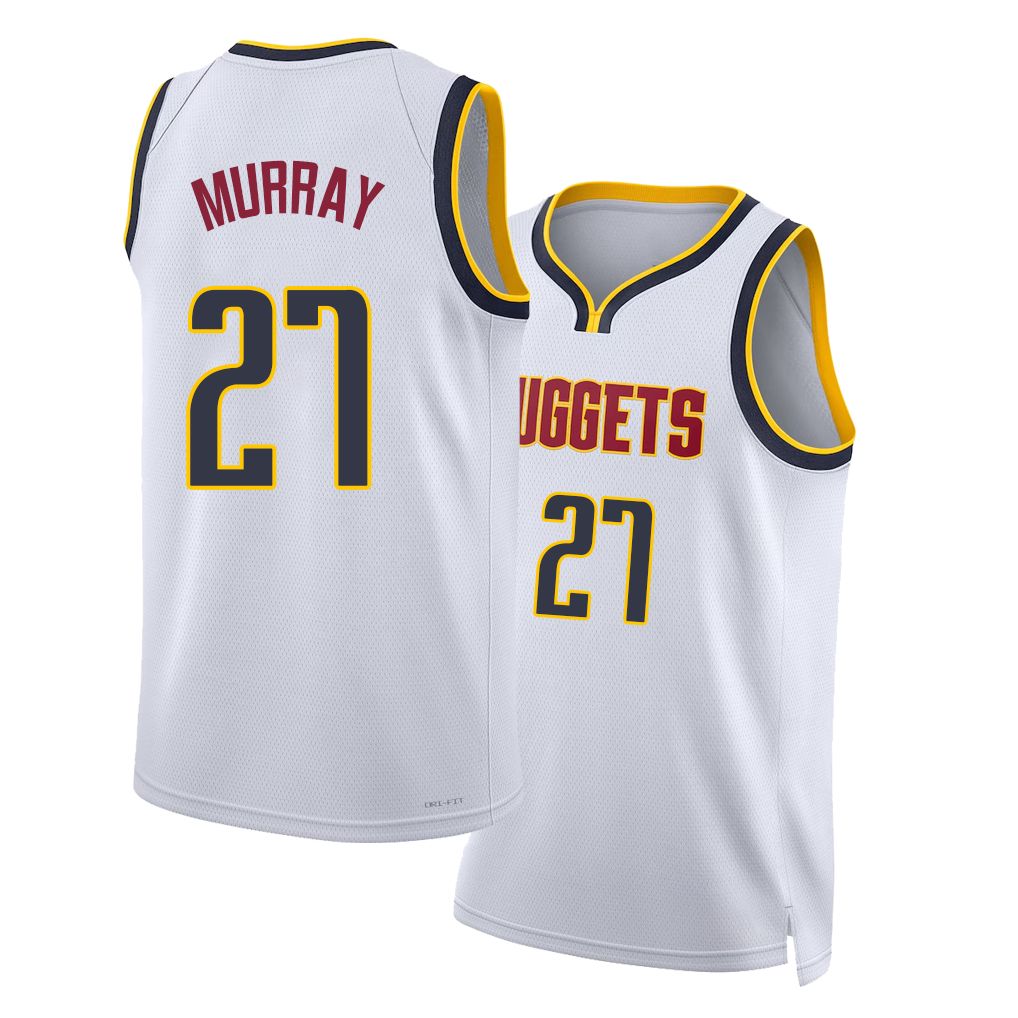 Denver #27 Murray Player Basketball Sleeveless White Jersey Jamal For Adult Youth