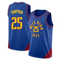 Denver #25 Simpson Player Basketball Sleeveless Blue Jersey KJ For Adult Youth