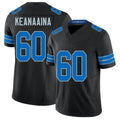 Detroit #60 Keanaaina Player Football V Neck Short Sleeve Black Jersey Aidan For Men Youth Women Gift