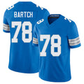 Detroit #78 Bartch Player Football V Neck Short Sleeve Blue Jersey Ben For Men Youth Women Gift