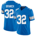 Detroit #32 Branch Player Football V Neck Short Sleeve Blue Jersey Brian For Men Youth Women Gift