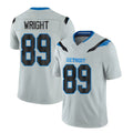 Detroit #89 Wright Player Football V Neck Short Sleeve Silver Jersey Brock For Men Youth Women Gift