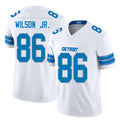 Detroit #86 Wilson Jr. Player Football V Neck Short Sleeve White Jersey Cedrick For Men Youth Women Gift